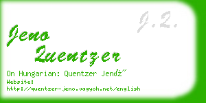 jeno quentzer business card